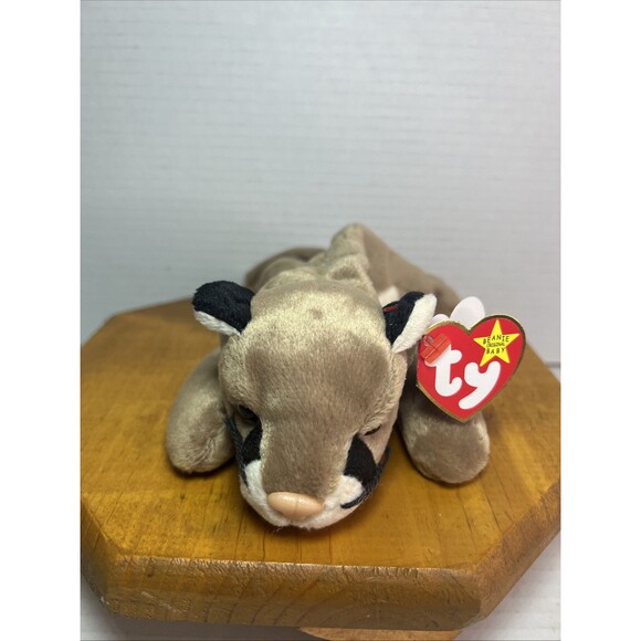 Canyon The Cougar Ty Beanie‎ Baby 1998 MINT Plush Toy DOB May 29 1998 - Picture 1 of 10